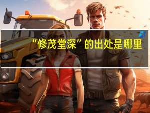 “修茂堂深”的出处是哪里