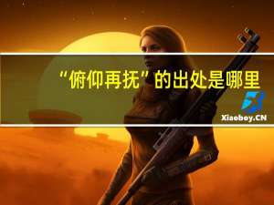 “俯仰再抚”的出处是哪里