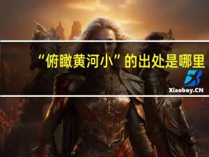 “俯瞰黄河小”的出处是哪里