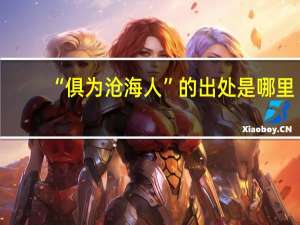 “俱为沧海人”的出处是哪里