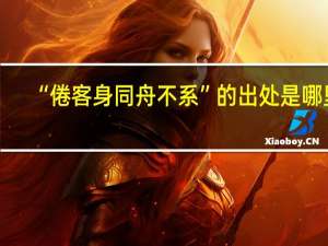 “倦客身同舟不系”的出处是哪里