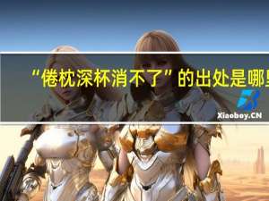 “倦枕深杯消不了”的出处是哪里