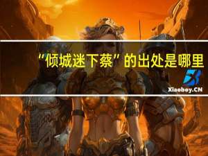 “倾城迷下蔡”的出处是哪里