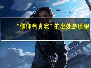 “偃仰有真宅”的出处是哪里