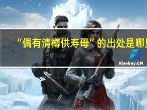 “偶有清樽供寿母”的出处是哪里