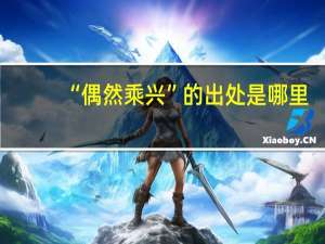 “偶然乘兴”的出处是哪里