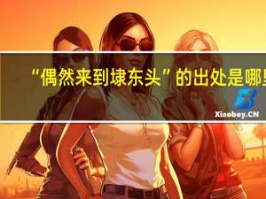 “偶然来到埭东头”的出处是哪里