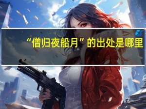 “僧归夜船月”的出处是哪里