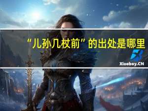 “儿孙几杖前”的出处是哪里