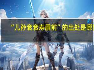 “儿孙袞袞寿眉前”的出处是哪里
