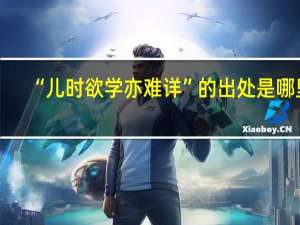 “儿时欲学亦难详”的出处是哪里