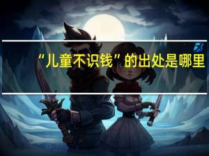 “儿童不识钱”的出处是哪里