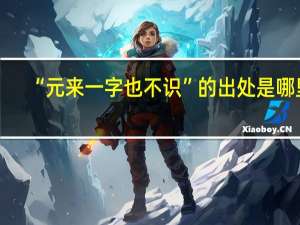 “元来一字也不识”的出处是哪里