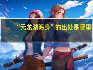 “元龙湖海身”的出处是哪里