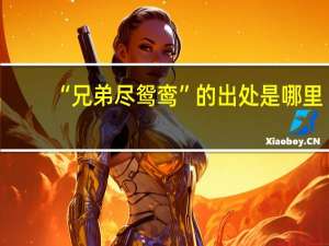 “兄弟尽鸳鸾”的出处是哪里