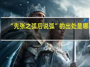 “先张之弧后说弧”的出处是哪里