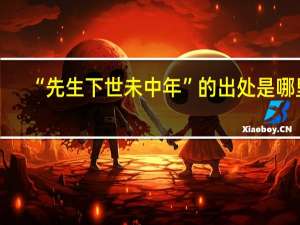 “先生下世未中年”的出处是哪里