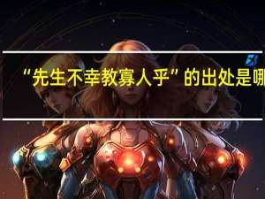 “先生不幸教寡人乎”的出处是哪里