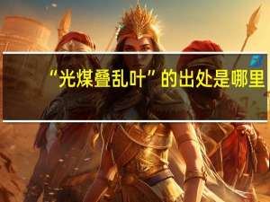 “光煤叠乱叶”的出处是哪里