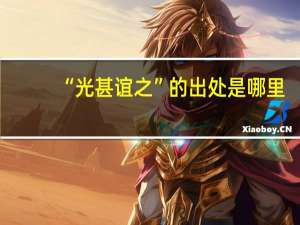 “光甚谊之”的出处是哪里