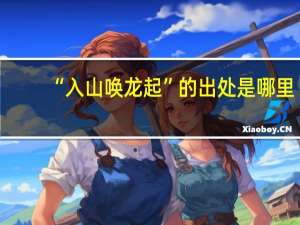 “入山唤龙起”的出处是哪里