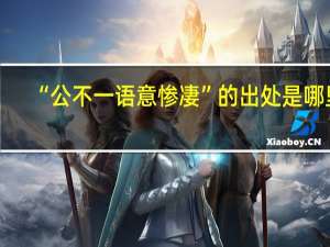 “公不一语意惨凄”的出处是哪里