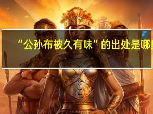 “公孙布被久有味”的出处是哪里