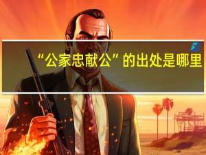 “公家忠献公”的出处是哪里