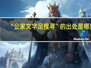 “公家文字足搜寻”的出处是哪里