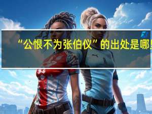“公恨不为张伯仪”的出处是哪里