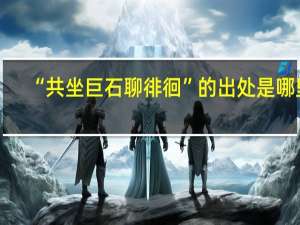 “共坐巨石聊徘徊”的出处是哪里
