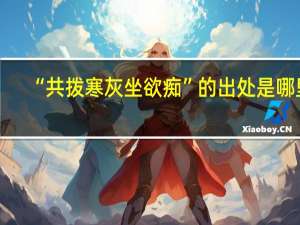 “共拨寒灰坐欲痴”的出处是哪里