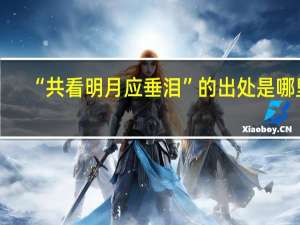 “共看明月应垂泪”的出处是哪里