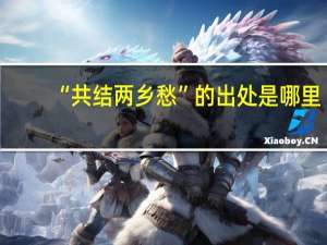 “共结两乡愁”的出处是哪里