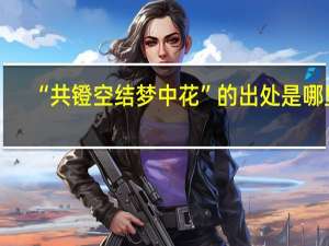 “共镫空结梦中花”的出处是哪里