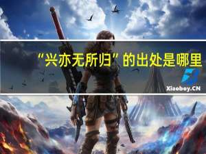 “兴亦无所归”的出处是哪里
