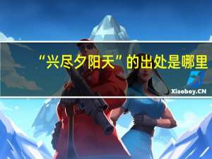 “兴尽夕阳天”的出处是哪里