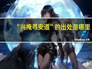 “兴掩寻安道”的出处是哪里