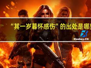 “其一岁暮怀感伤”的出处是哪里