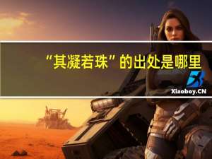 “其凝若珠”的出处是哪里