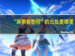 “其奈客愁何”的出处是哪里