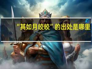 “其如月皎皎”的出处是哪里
