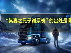 “其妻之兄子谢景初”的出处是哪里
