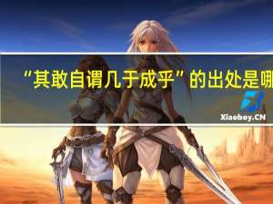 “其敢自谓几于成乎”的出处是哪里