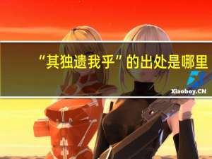 “其独遗我乎”的出处是哪里