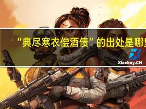 “典尽寒衣偿酒债”的出处是哪里