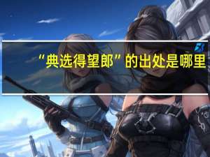 “典选得望郎”的出处是哪里