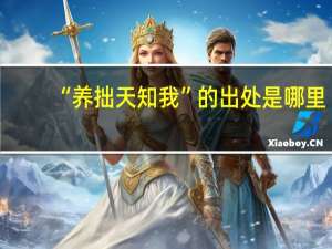 “养拙天知我”的出处是哪里