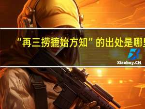 “再三捞摝始方知”的出处是哪里