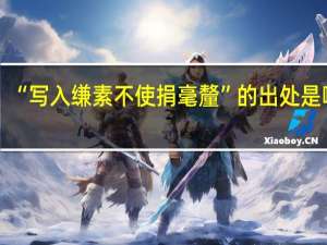 “写入缣素不使捐毫釐”的出处是哪里